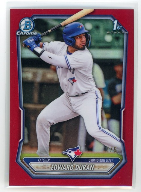 2026 Edward Duran Bowman Chrome BCP-24 Red Refractor /5 Blue Jays