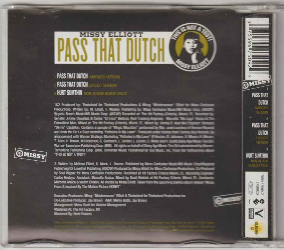 Missy 'Misdemeanor' Elliott -Pass that dutch [3 Track Maxi-CD, 2003] - Bild 3 von 3