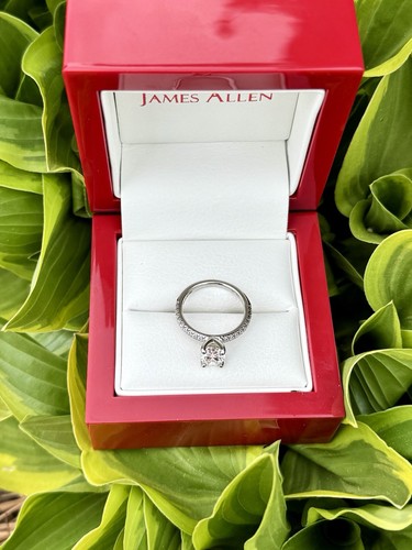 James Allen Engagement Ring OvalBrilliant 1.05Carat 14KWhiteGold SZ4 Lab Created - Picture 3 of 23