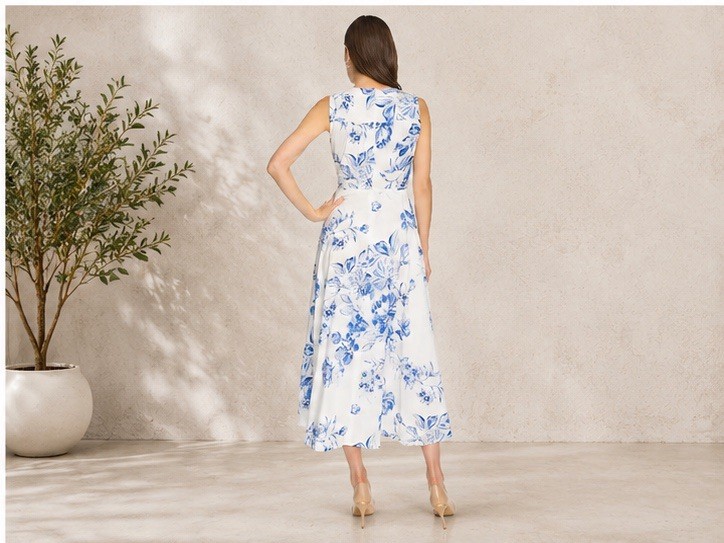 calvin klein white dress with blue flowers - Floral and Wrap Midi Size 8 Natalia Black Strapless Satin Sweatshirt Material Color:Ivory/Blush This mini dress has