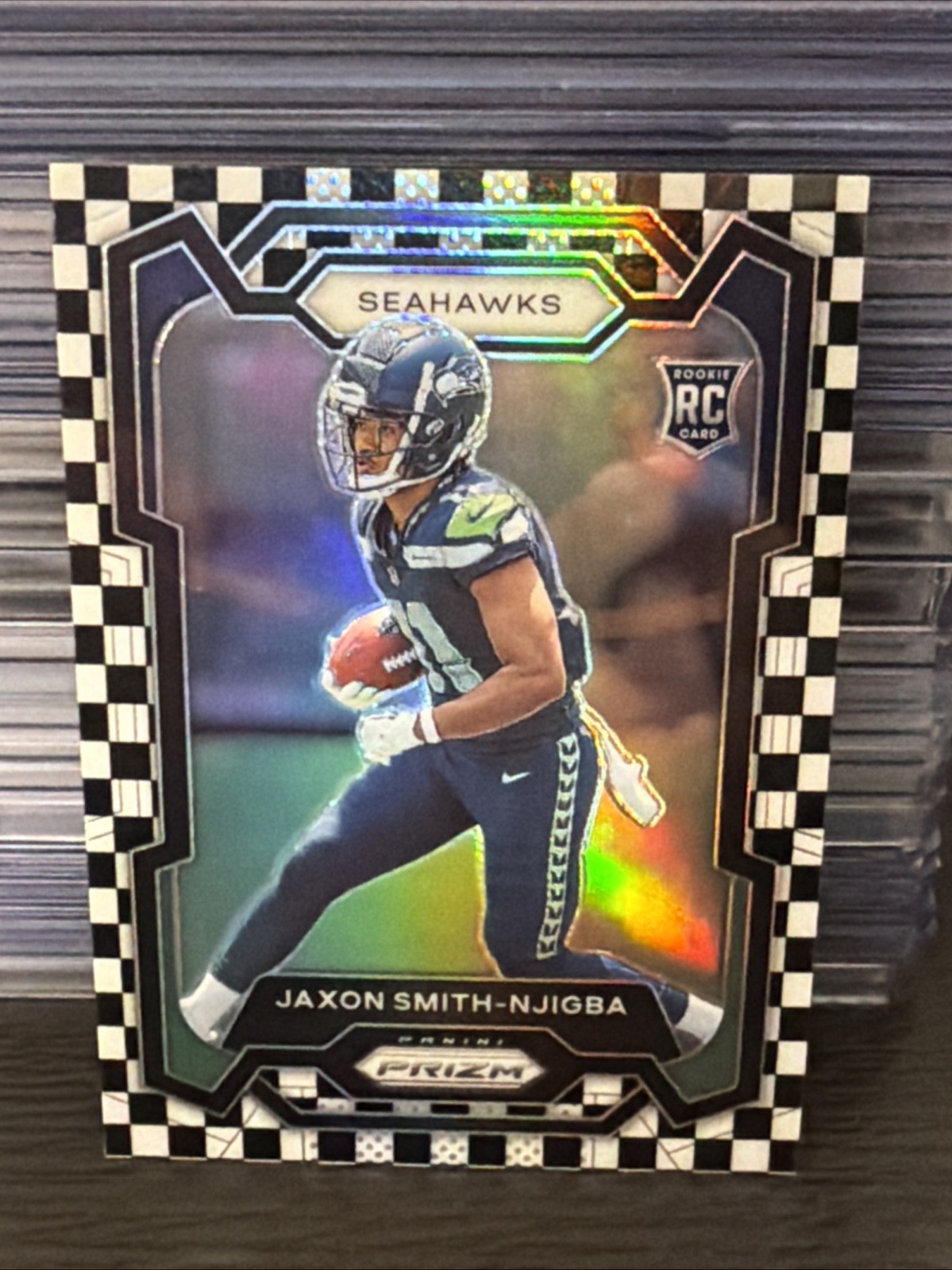 JAXON SMITH-NJIGBA 2023 PRIZM Black & White Checker - Rookie #390 📈🔥