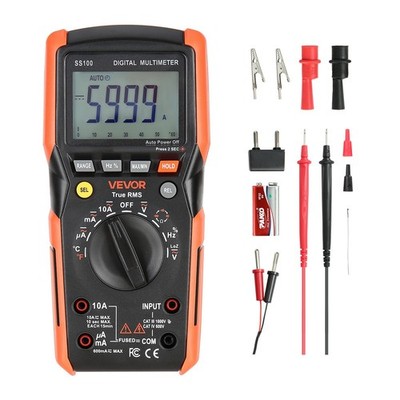 New/Digital Multimeter, 6000-Count TRMS DC/AC Voltmeter Current Tester, Auto-Ran