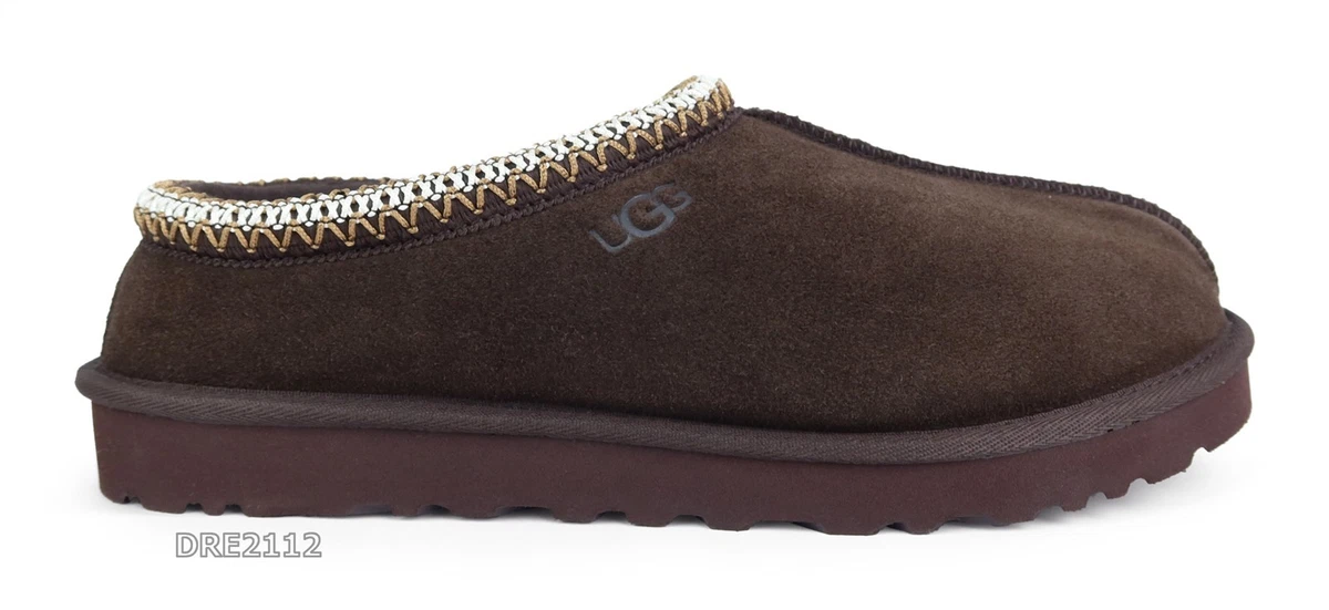 UGG MEN\'S TASMAN SUEDE SHEARLING LINED CLOG SHOES SLIPPERS NIB TAN SZ 12 UGG Brown Slippers Men main image 3