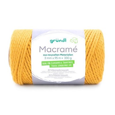 Gründl Macramé gelb 330 g  Makramee Wolle