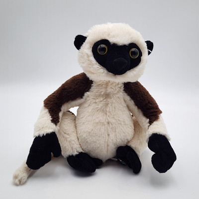 Ganz Webkinz Sifaka Lemur Plush Brown White Stuffed Animal Toy 8'' HM638 NO CODE