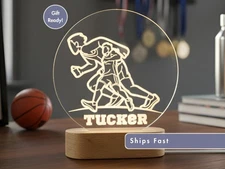 Personalized Runner Night Light - Custom LED Lamp Gift for Track Enthusiasts