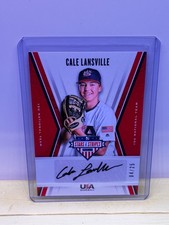 2019 Stars & Stripes USA Baseball National Team AUTO Black Cale Lansville 04/25