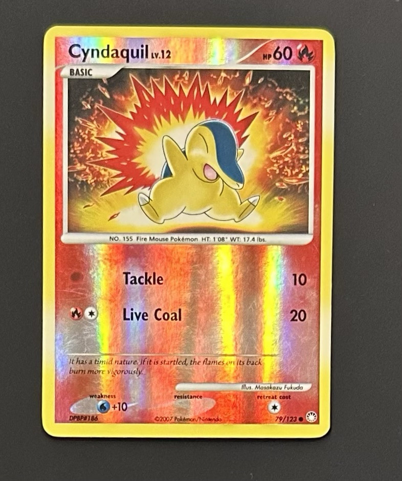 Cyndaquil 79/123 Mysterious Treasures Reverse Holo Common Pokemon Card LP NM