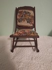 Vintage Folding Rocking Chair Tapestry Fabric Pin Cushion — photo 6