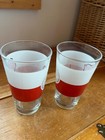 Lot of Red & White Striped Coors Light LET’S GOD RED! Wisconsin Beer Glasses - — photo 6