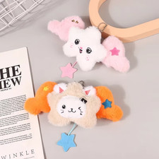 Star Plush Keychain Kawaii Cute Stuffed Bag Charm Pendant Keyring Accessories