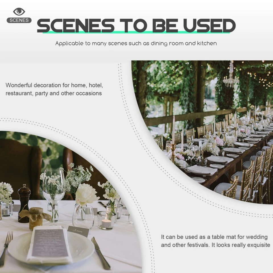  Tischläufer Braut Tischfahne Im Französischen Stil Party-Tischdecke - Bild 4 von 4