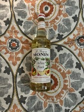MONIN White Peach Premium Gourmet Syrup, 750 mL 25.4 fl oz , NEW