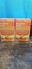Nicotine Gum Coated Fruit Flavor 4mg 100pcs Each Exp 4/26 Lot Of 2