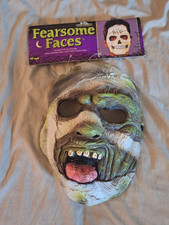 Vintage Tagged 90s Fun World Fearsome Faces "Mummy" Scream Mask 09218 Asst