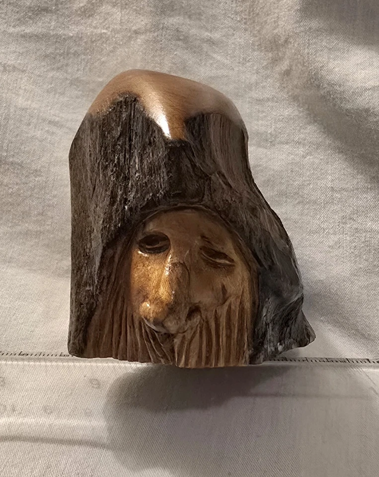 Bearded Nordic Wood Spirit Small Carving Possibly Renaud Igor Vivot Rare - Image 4 of 4
