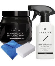 Leather Recoloring Balm Black 10 oz Leather Cleaner 8.45 oz - Leather Color...