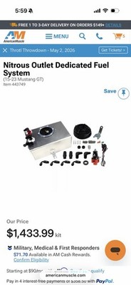 Nitrous Outlet Dedicated Fuel System (Mustang 2015-2023)