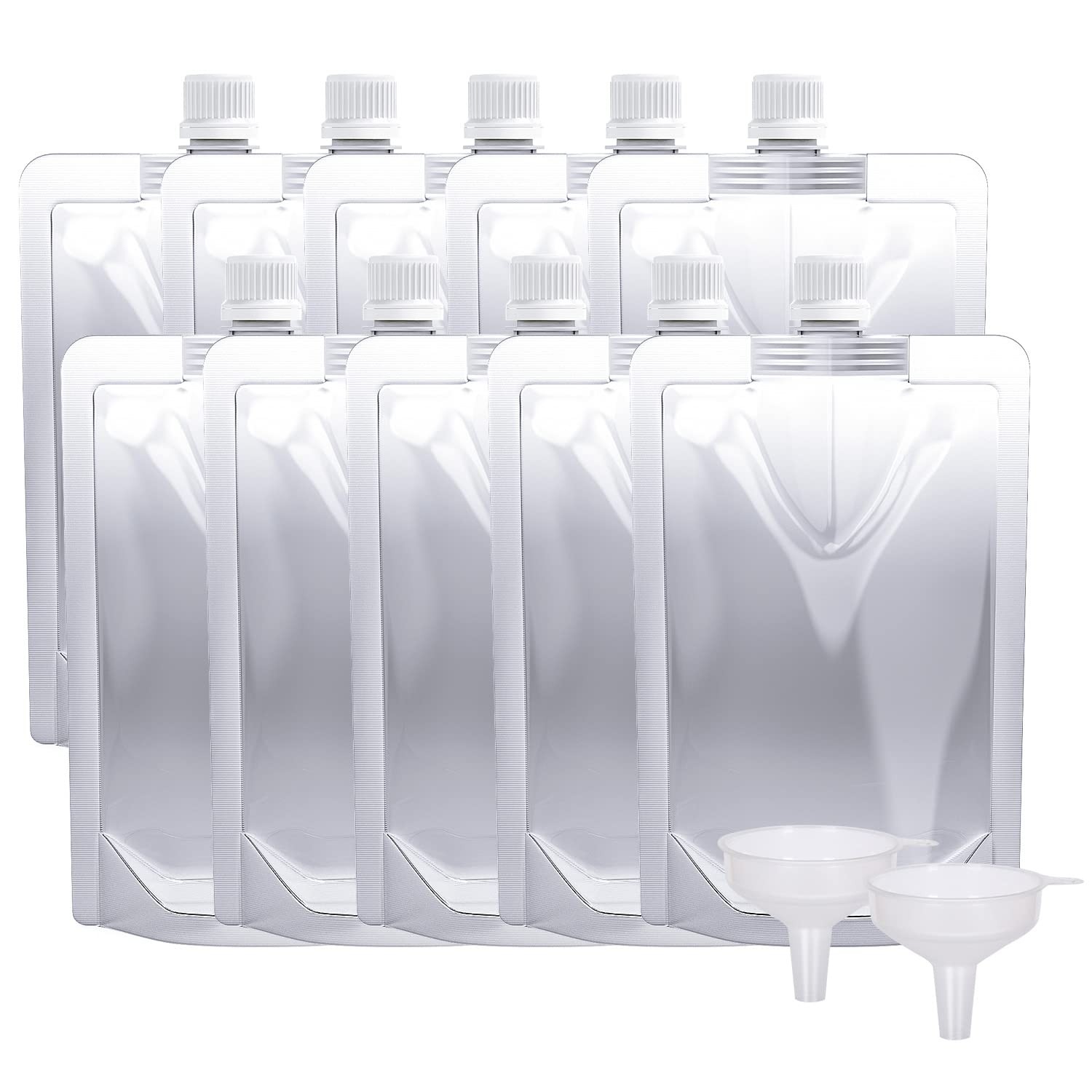 Reble 8oz Squeeze Pouches, 10 Leakproof BPA Free Bags, For S