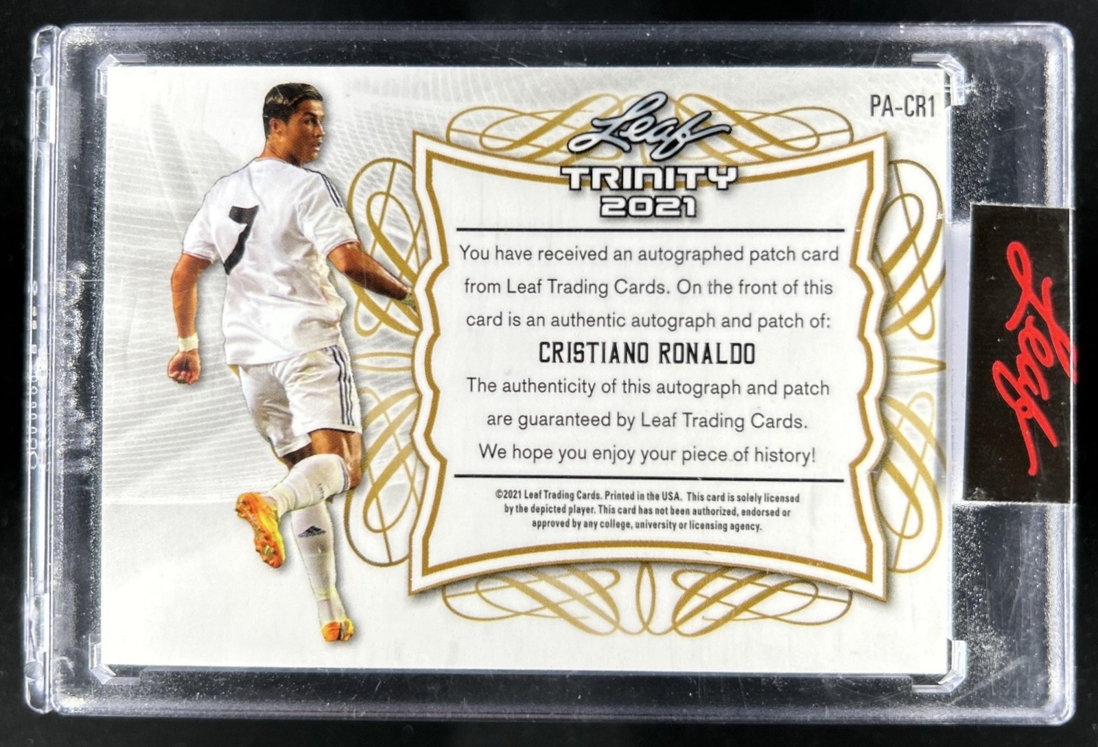 2021 Leaf Trinity Cristiano Ronaldo Jersey Auto Autograph #PA-CR1 Man City view 2