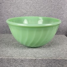 Fire King 8" Jadiete Swirl Mixing Bowl Oven Safe Made In USA