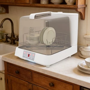 Portable Mini Dishwasher Countertop Dish Washing Machine w/Washing Programs 800W