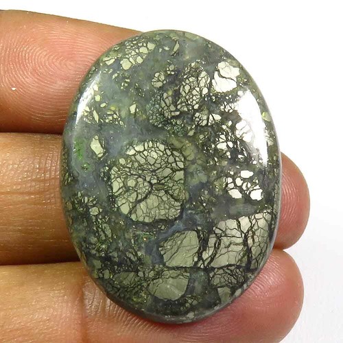 Cabochon D'Amazonite Verte Naturelle Ovale Poli - 52 Carats - Pierre Précieuse En Vrac