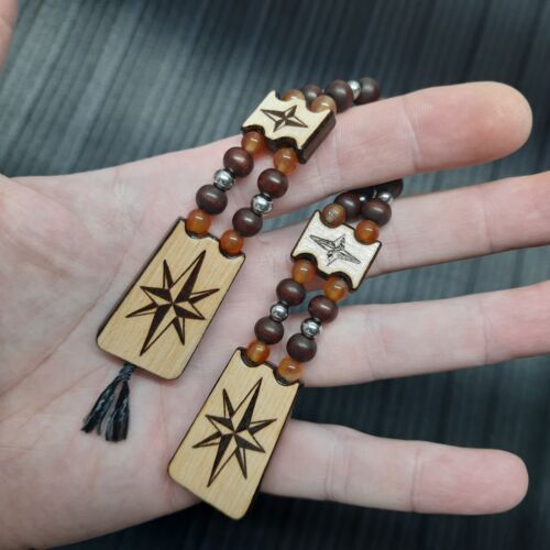 Chetki wood "Lucky traveler" v2, handmade rosary, antistress tzbex (SCU: 240522)