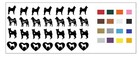 Akita  Vinyl Stickers Several colours to choose from