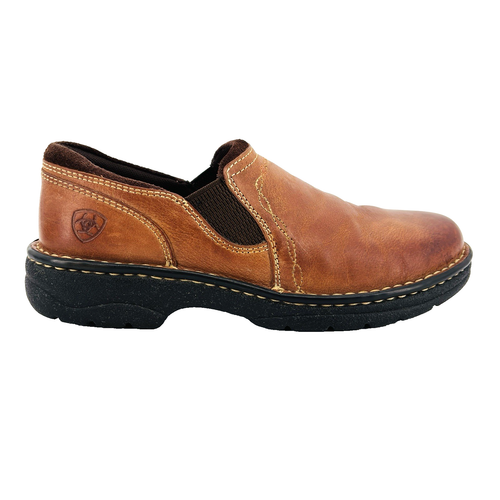 Damen 7,5 B Ariat Loden 4LR Braun Leder Halbschuhe Slipper Freizeitschuhe 10005724