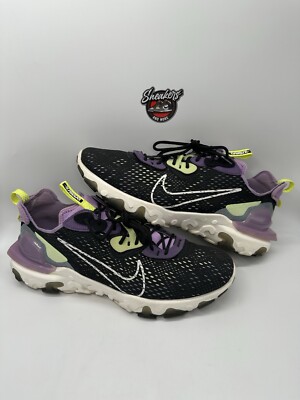 Nike React Vision D/MS/X Black Purple Sail Running Shoes  display picture 1