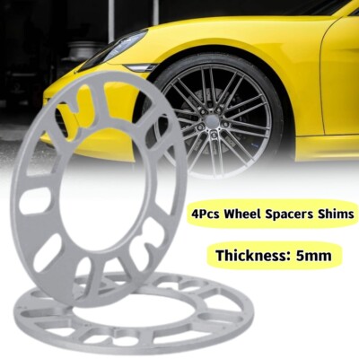 Auto Hub Wiel Spacers Shims Universele 2 Stks/set 3/5/6/8/10mm Spoorverbreders Shims Plaat Legering Aluminium Stud Voor Autocar Wiel Auto Accessoires (Maat : Silver 6mm