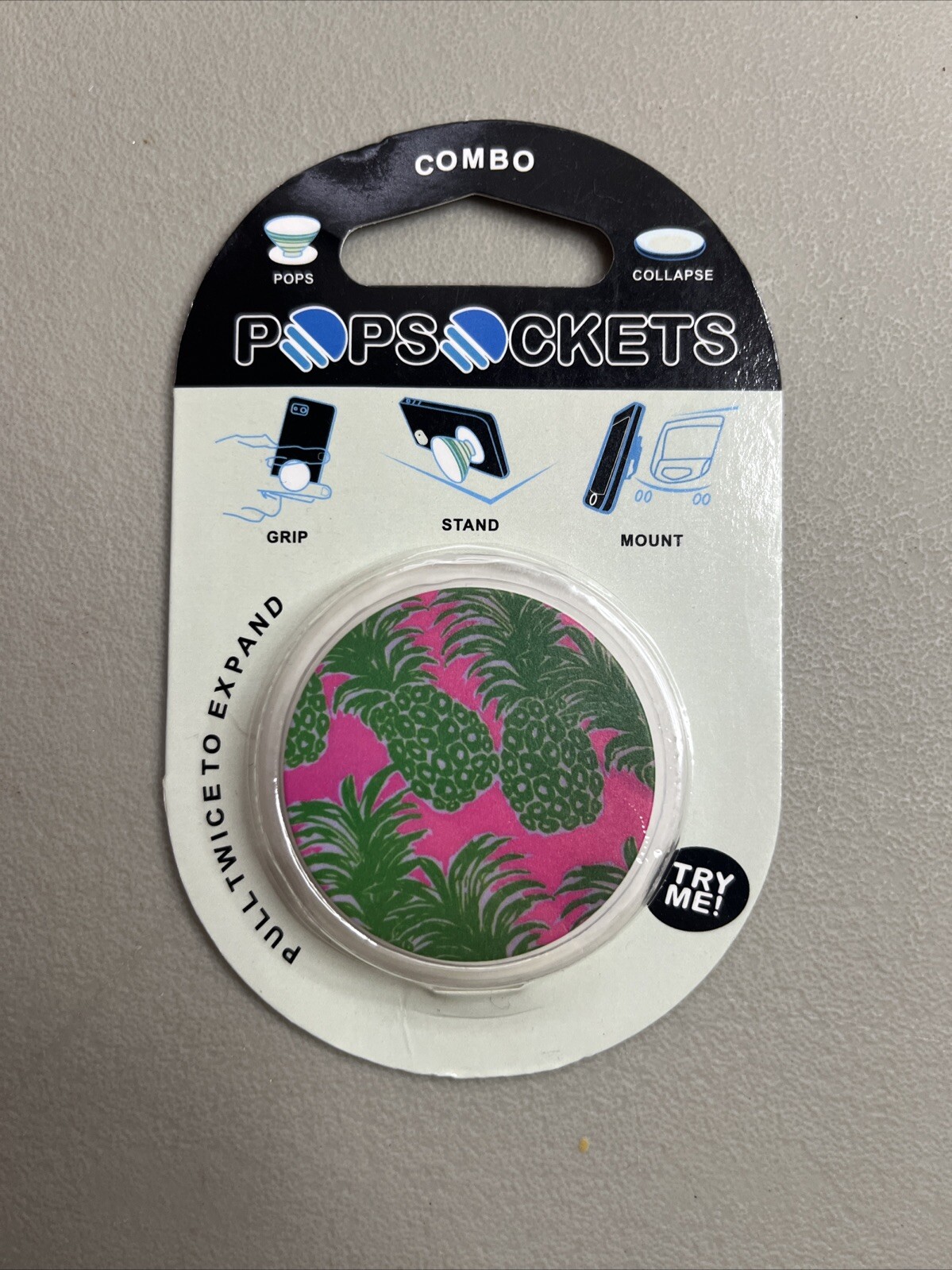 Original Popsocket Pineapple Print Phone Grip New-image