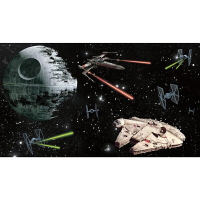 RoomMates JL1399M Star Wars Classic Vehicles Water Activated Removable Wall M...