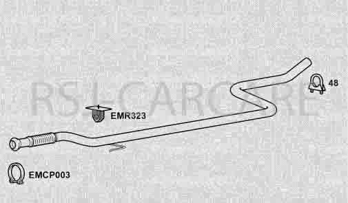 Klarius CN661V Auspuff Mittelrohr C3 1.4HDI 09--image