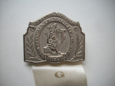 AFL-CIO 11th Biennial Convention pin San Francisco CA October 2, 1975 labor life