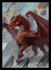 50 MTG Standard Card Sleeves to Protect your Deck - Fire Incarnate Dragon