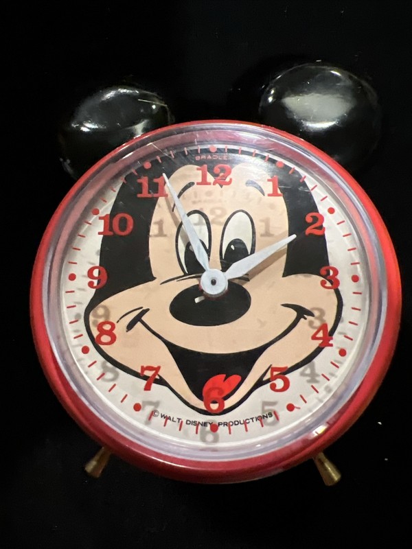Vintage Mickey Mouse Wind Up Alarm Clock