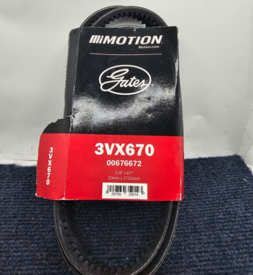 Gates 3VX670: Super HC Drive Belt 10mm x 1702mm 3/8'' x 67''