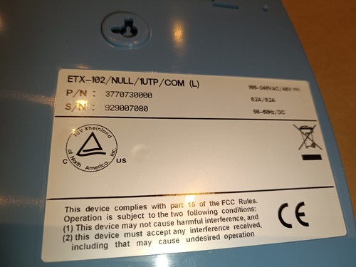 Etx-102 RAD Unité de terminaison d'emploi du réseau Ethernet rapide démarcation - Photo 8/8