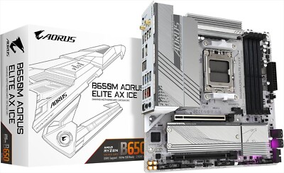 【開封済み未使用】GIGABYTE B650M AORUS ELITE AX GIGABYTE B650M AORUS ELITE AX ICE Micro-ATX AMD Ryzen 7000 AM5