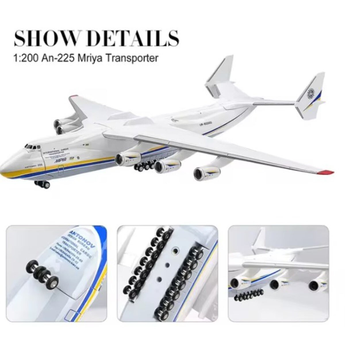 1/200 Scale An-225 Antonov Ukraine Aircraft Strategic Transport