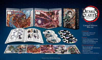 Demon Slayer Kimetsu no Yaiba Blu-Ray Limited Edition LE Vol 1 & 2