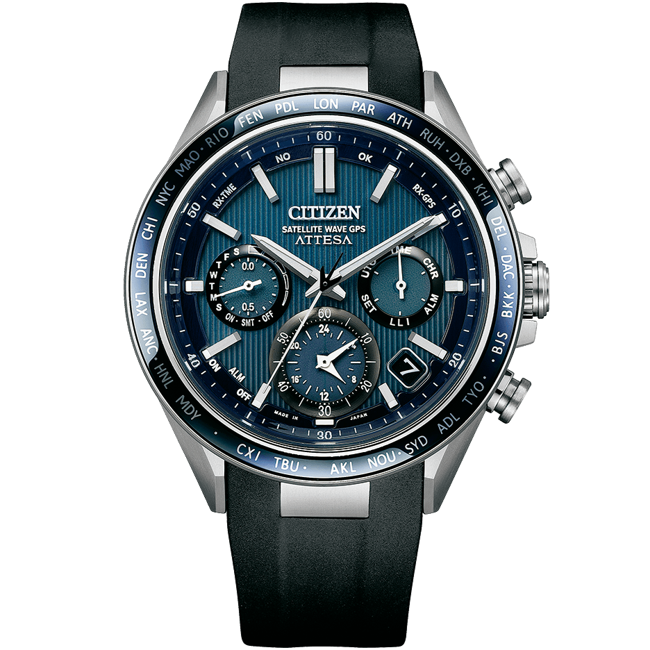 Pre-owned Citizen Attesa Cc4050-18l Sapphire Bezel Eco-drive Gps Radio Solar Watch Black