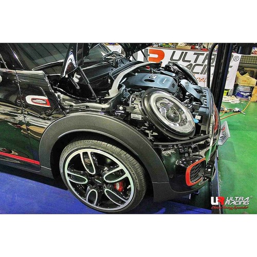 MINI COOPER S JCW F56 2014~2019 ULTRA RACING 2 POINTS FRONT STRUT TOWER BRACE - Picture 3 of 12