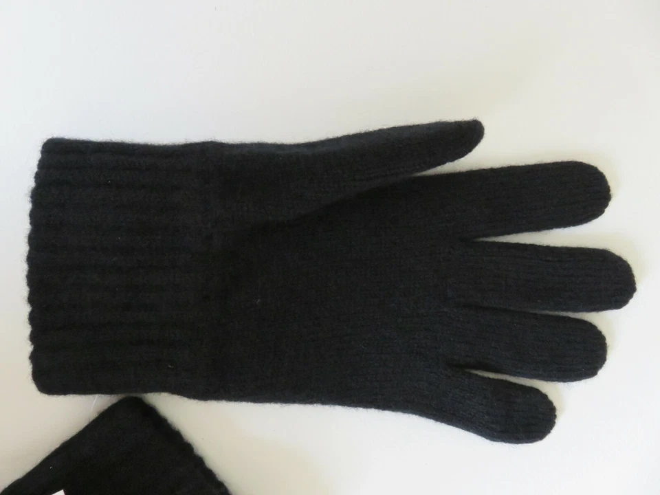 Ladies black gloves lambswool Made in Scotland NEW wool woollen winter womens - Image 3 of 4