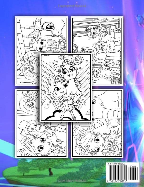 Rainbow Rangers Coloring Book 40+ One Sided Coloring Pages Featuring
