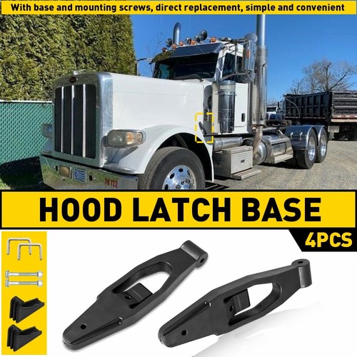 2PCS Hood Latch Base L56-0001 Fits for Kenworth T300 T600 T800 W900 Peterbilt EA