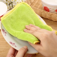 1x Microfiber Dishcloth Square Kitchen Washing Cleaning Towel Dish Cloth
