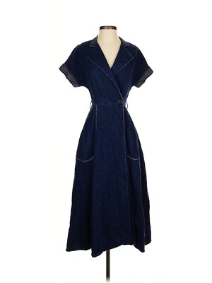 Martin Grand Denim Wrap Shirt Dress 34 US 2 XS NO BELT | eBay